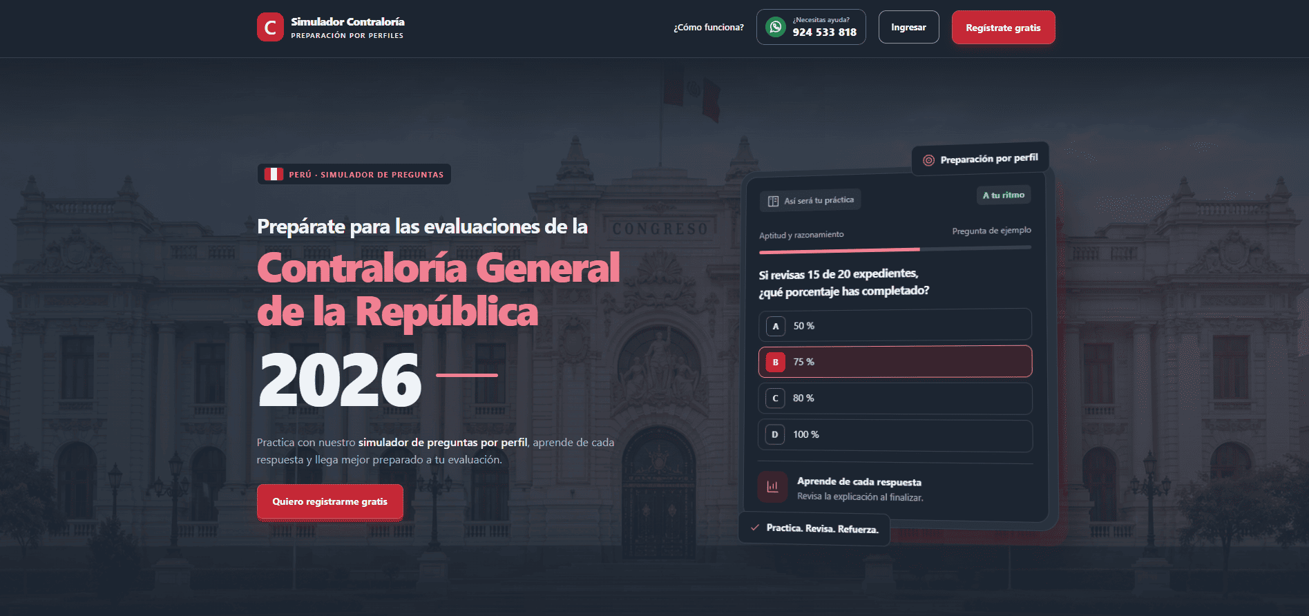 Simulador de Examen de la Contraloría